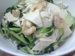开洋青菜烧百叶的做法步骤：8