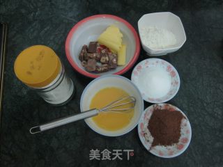 巧克力裂纹曲奇的做法步骤：1