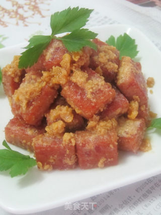 换个口味【金沙午餐肉】的做法步骤：8
