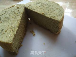 抹茶戚风蛋糕的做法步骤：9