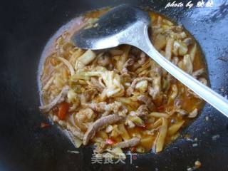 辣菜炒肉的做法步骤：7