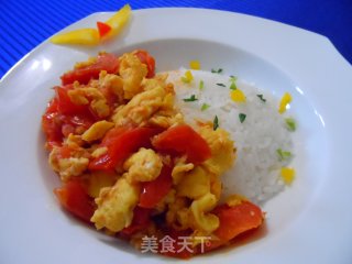 西红柿鸡蛋盖饭的做法步骤：5