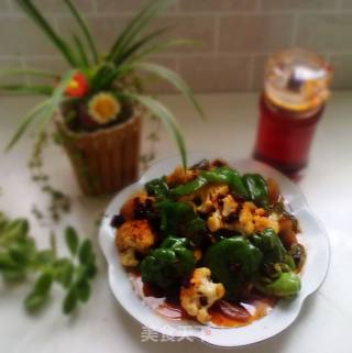 花菜手撕椒的做法步骤：9