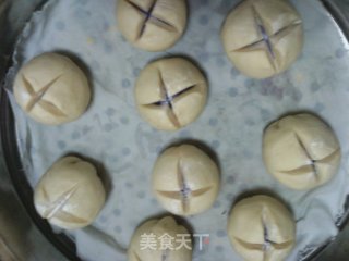 奶香紫薯开口笑的做法步骤：9
