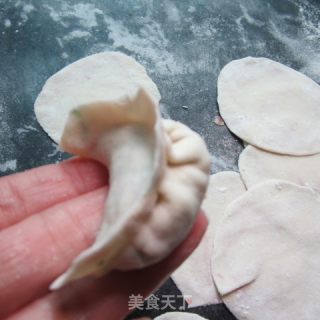 白菜馅锅贴饺子的做法步骤：8