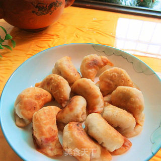 白菜馅锅贴饺子的做法步骤：14