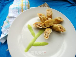 鲜虾豆腐卷的做法步骤：9