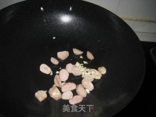 肉丸炒西生菜的做法步骤：4