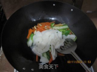 炒白粿的做法步骤：7