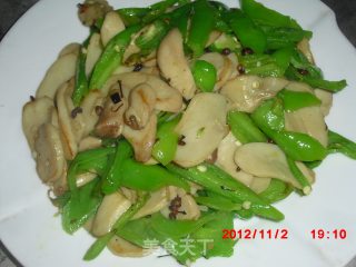 青辣椒炒杏鲍菇的做法步骤：12
