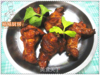 我家的烤鸡翅~~的做法步骤：3