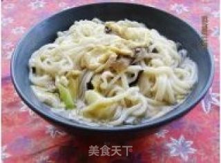 黄花菜鲜蛤汤卤面的做法步骤：9