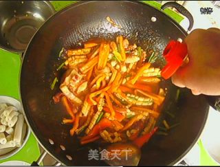 极品空心年糕炒鱿鱼！的做法步骤：5