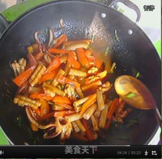 极品空心年糕炒鱿鱼！的做法步骤：6