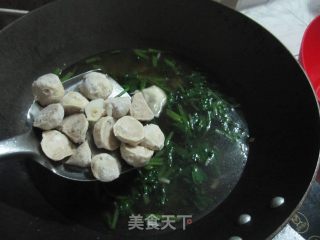 菠菜鱼丸疙瘩汤的做法步骤：11