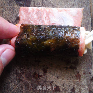 蔬菜培根卷的做法步骤：3
