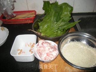 花生菠菜肉末粥的做法步骤：1