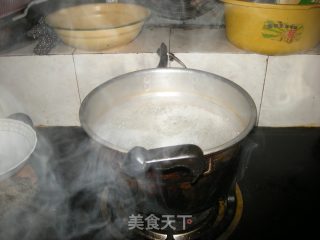 花生菠菜肉末粥的做法步骤：4