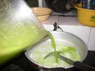 花生菠菜肉末粥的做法步骤：5