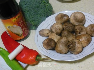耗油草菇扣新兰花的做法步骤：1