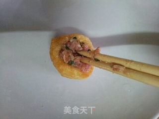 油豆腐包肉的做法步骤：3