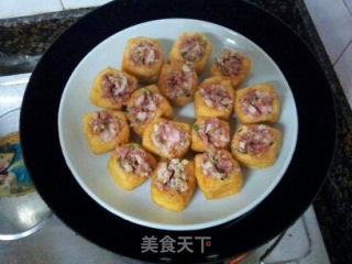 油豆腐包肉的做法步骤：5