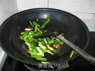 豉香青蒜炒肚丝的做法步骤：4