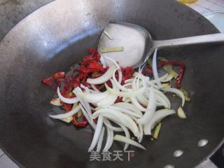 辣炒羊肝的做法步骤：6