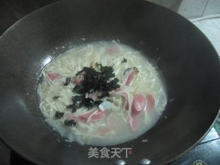 白菜炝汤面的做法步骤：9