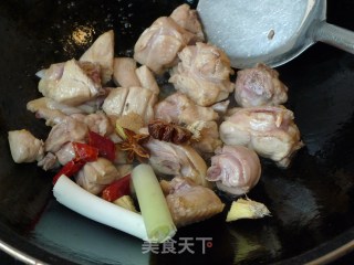 小鸡炖蘑菇---香喷喷好下饭的做法步骤：4