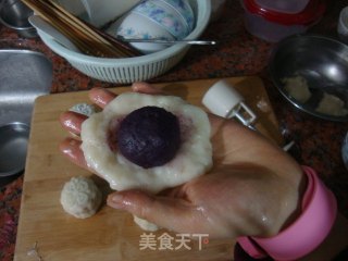 紫薯冰皮月饼的做法步骤：11