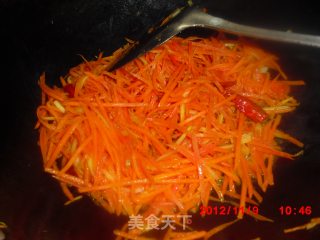 家常炒胡萝卜丝的做法步骤：5