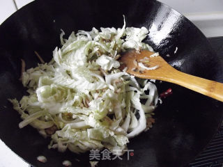白菜肉丝杂粮饸饹面的做法步骤：8