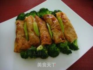 鲜竹腐皮卷的做法步骤：9