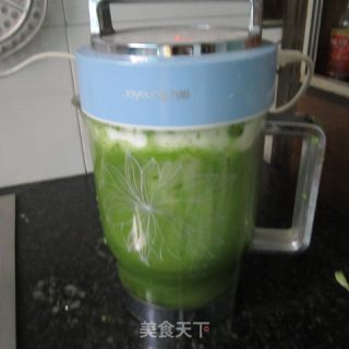 豆浆机创意食谱----营养绿色煎饼的做法步骤：2