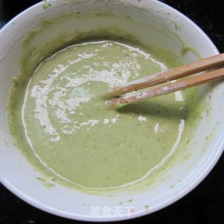 豆浆机创意食谱----营养绿色煎饼的做法步骤：5