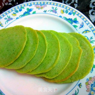 豆浆机创意食谱----营养绿色煎饼的做法步骤：10