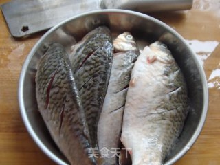 葱烧鲫鱼的做法步骤：2