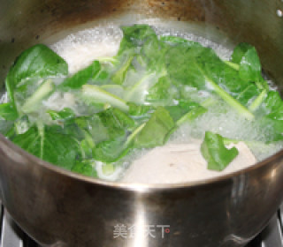 金针油菜鸭腿面的做法步骤：7