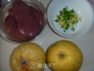 梨片腰花的做法步骤：1