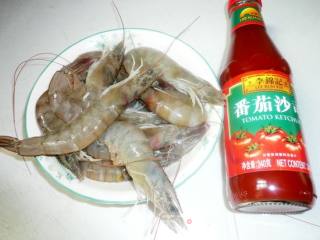 茄汁琵琶虾的做法步骤：1