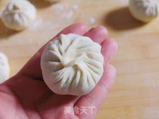 豆浆用吃的——豆浆素馅水煎包的做法步骤：12