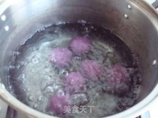 紫薯豆浆黑芝麻馅汤圆的做法步骤：12