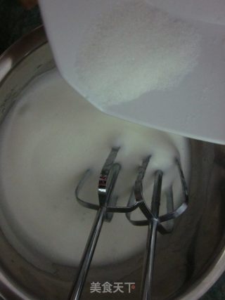 暖暖午后一抹绿[抹茶蜜豆蛋糕卷]的做法步骤：6