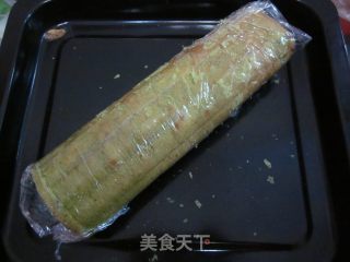 暖暖午后一抹绿[抹茶蜜豆蛋糕卷]的做法步骤：13
