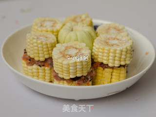 玉米夹肉饼的做法步骤：12