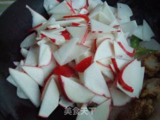 红萝卜黑木耳炒五花肉的做法步骤：8
