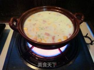 教你如何煮好砂锅饭——豆浆五彩砂锅饭的做法步骤：8
