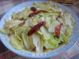 炝炒圆白菜的做法步骤：6