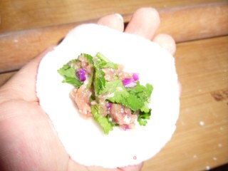 紫甘蓝香菜水晶饺的做法步骤：6